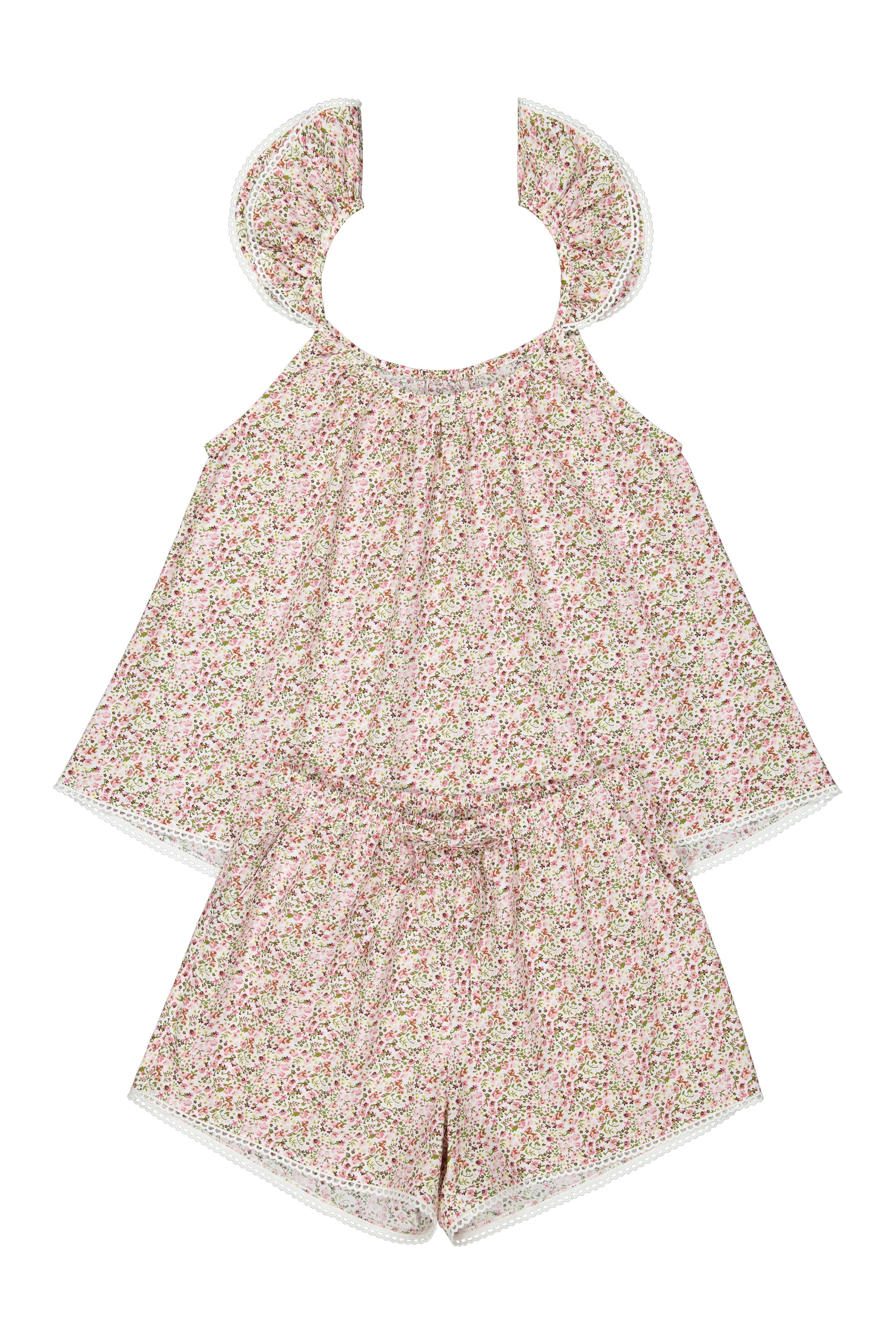 Indah Wing Sleep Set - Floret Pink