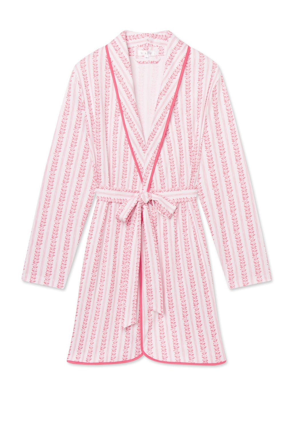 Pima Short Robe in Winterberry Jasmine Vine