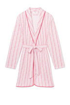 Pima Short Robe in Winterberry Jasmine Vine