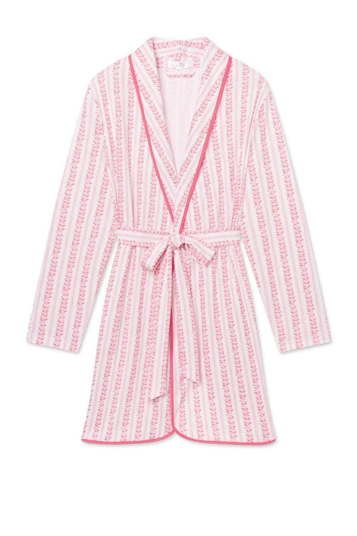 Pima Short Robe in Winterberry Jasmine Vine