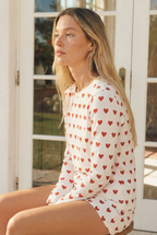 Long Sleeve Top and Shorts Pajama Set