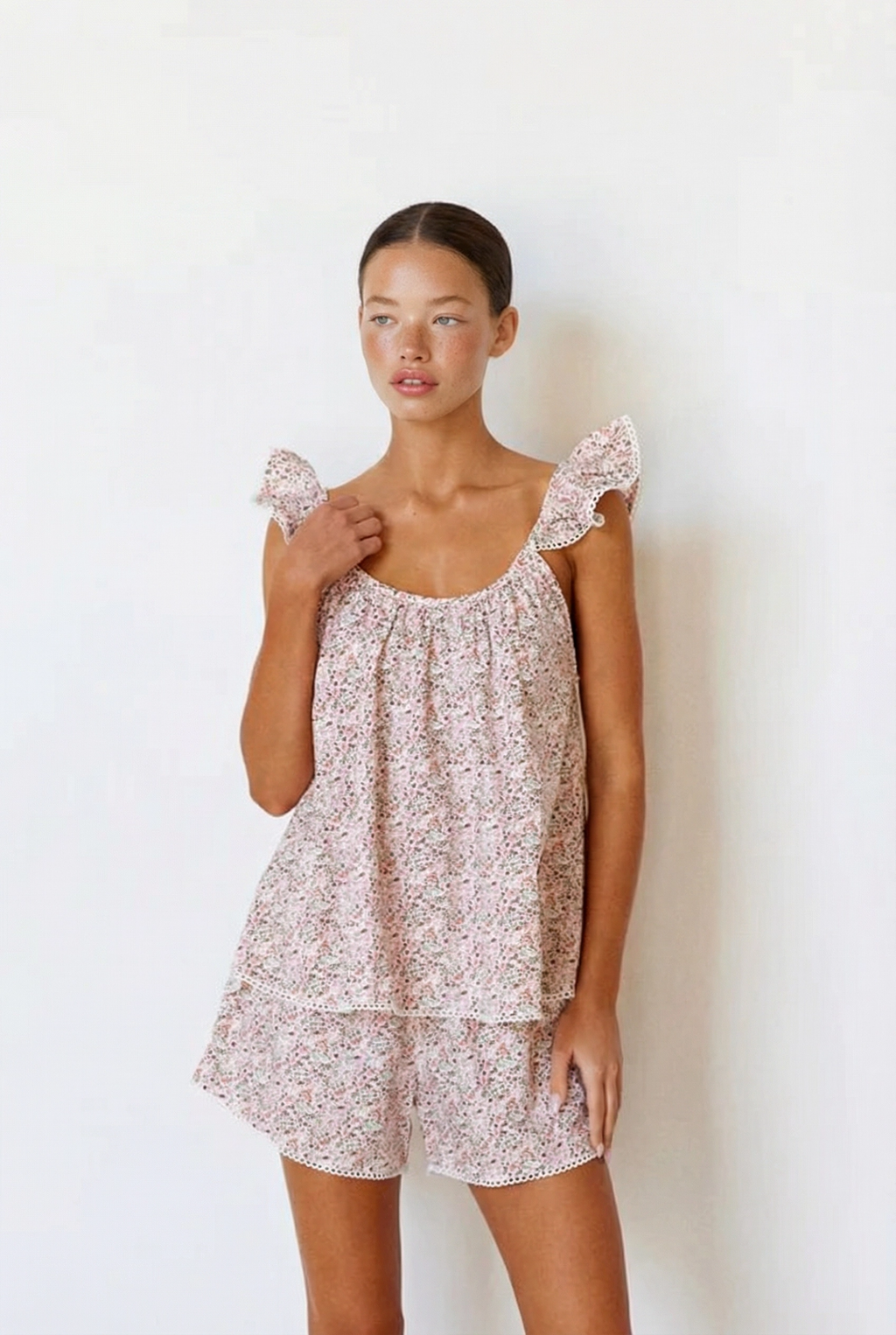 Indah Wing Sleep Set - Floret Pink
